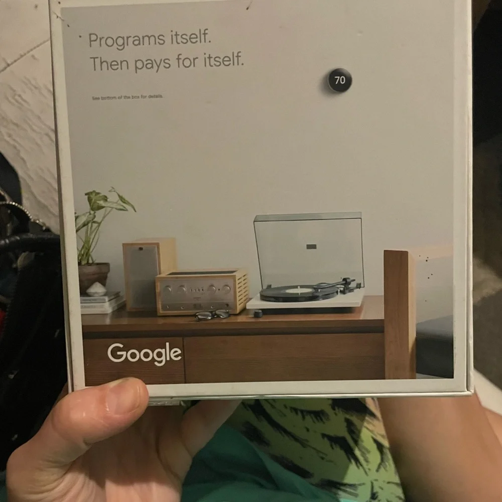 Google Nest Thermostat - Sleek Stainless Finish